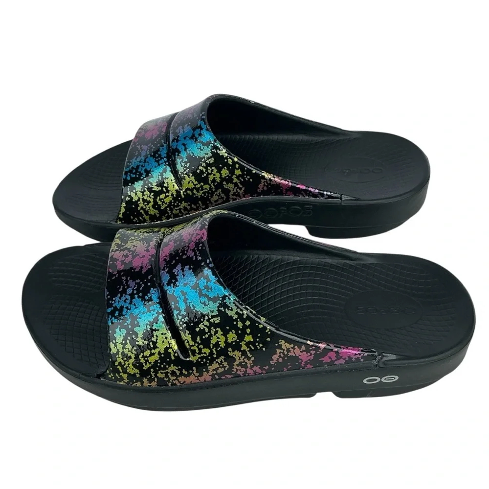 OOFOS OOahh Limited 80’s Arcade Slip On Slide Sandals Women’s Sz 10/Men’s Sz 8 - Picture 5 of 10